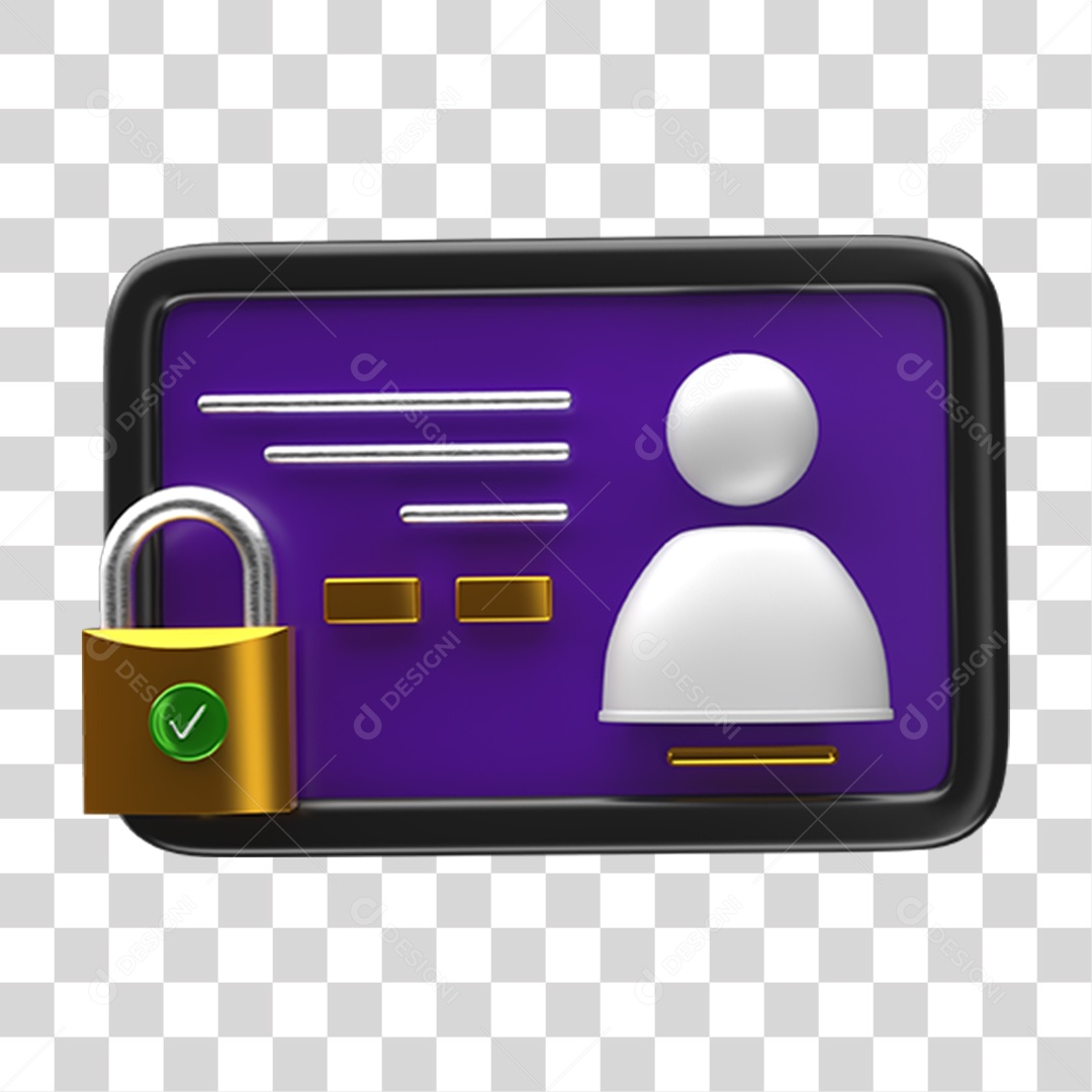 Ícones Cartão de Acesso Cadeado PNG Transparente