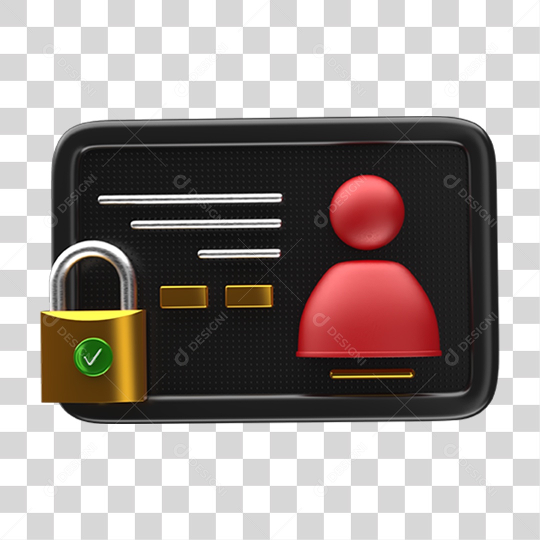 Ícones Cartão de Acesso Cadeado PNG Transparente