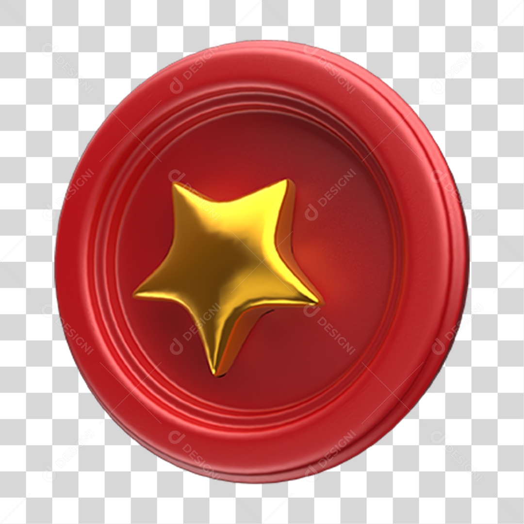 Ícone Estrela Selo PNG Transparente