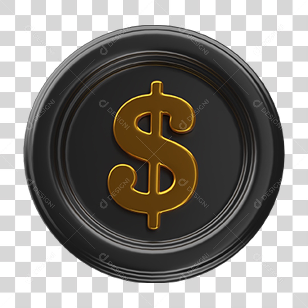 Ícone Cifrão Dinheiro Selo PNG Transparente