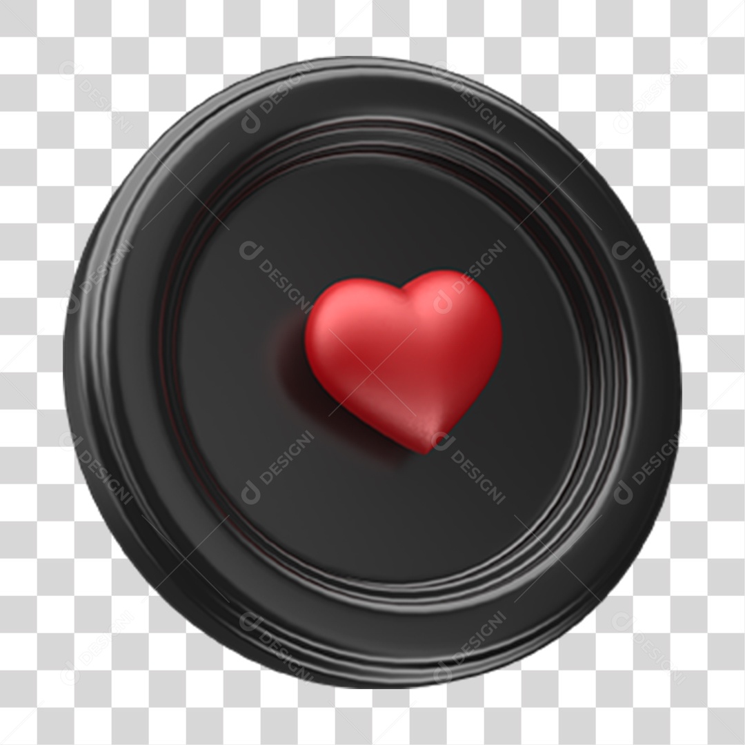 Ícone Coração Selo PNG Transparente