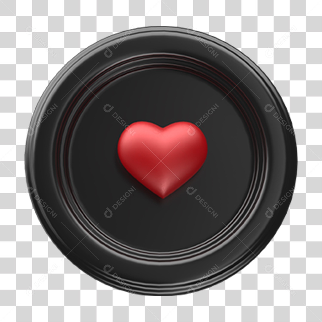 Ícone Coração Selo PNG Transparente