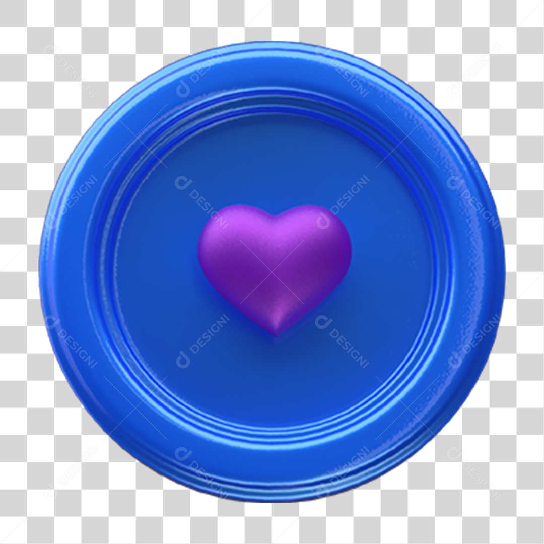 Ícone Coração Selo PNG Transparente