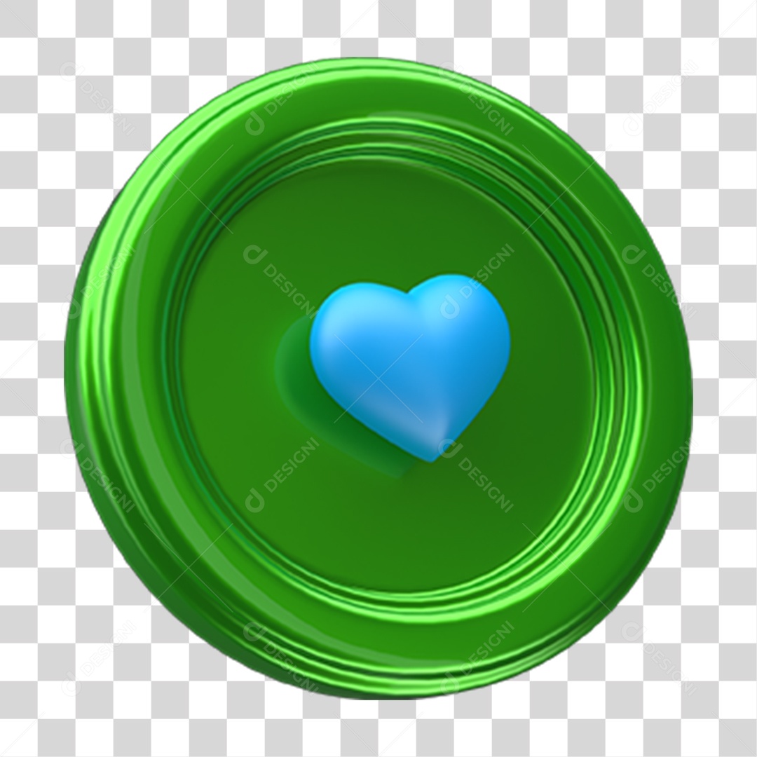 Ícone Coração Selo PNG Transparente