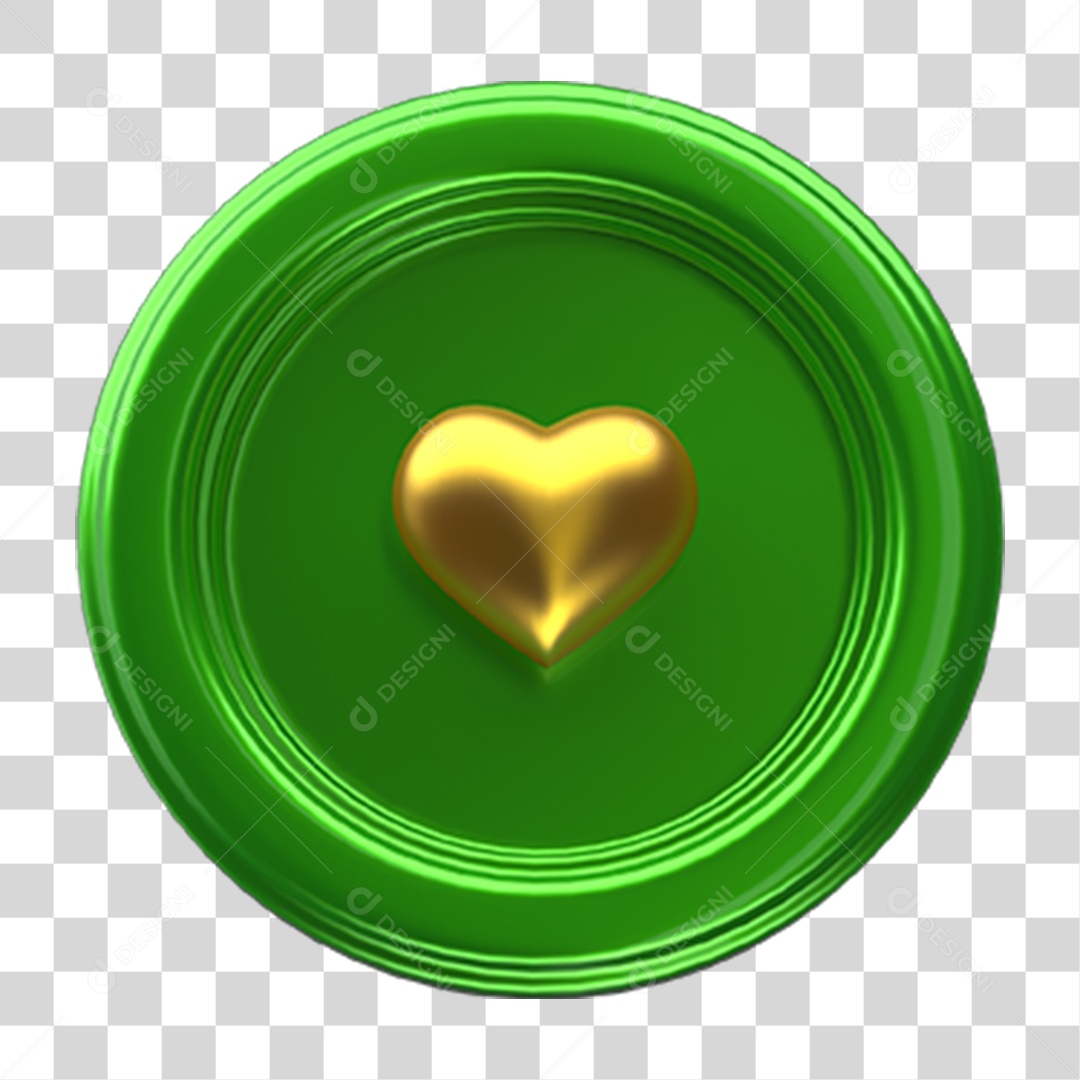 Ícone Coração Selo PNG Transparente