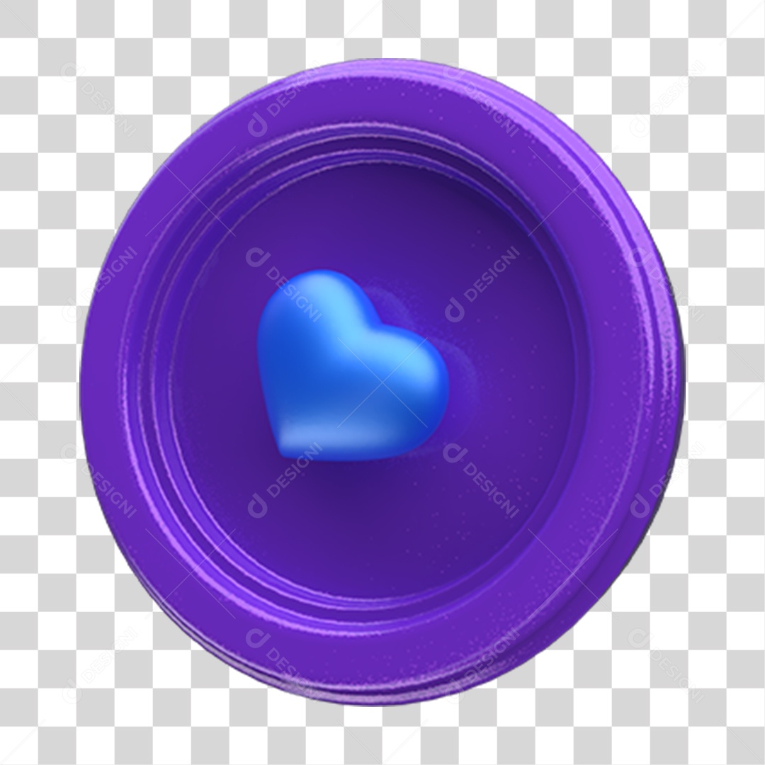 Ícone Coração Selo PNG Transparente