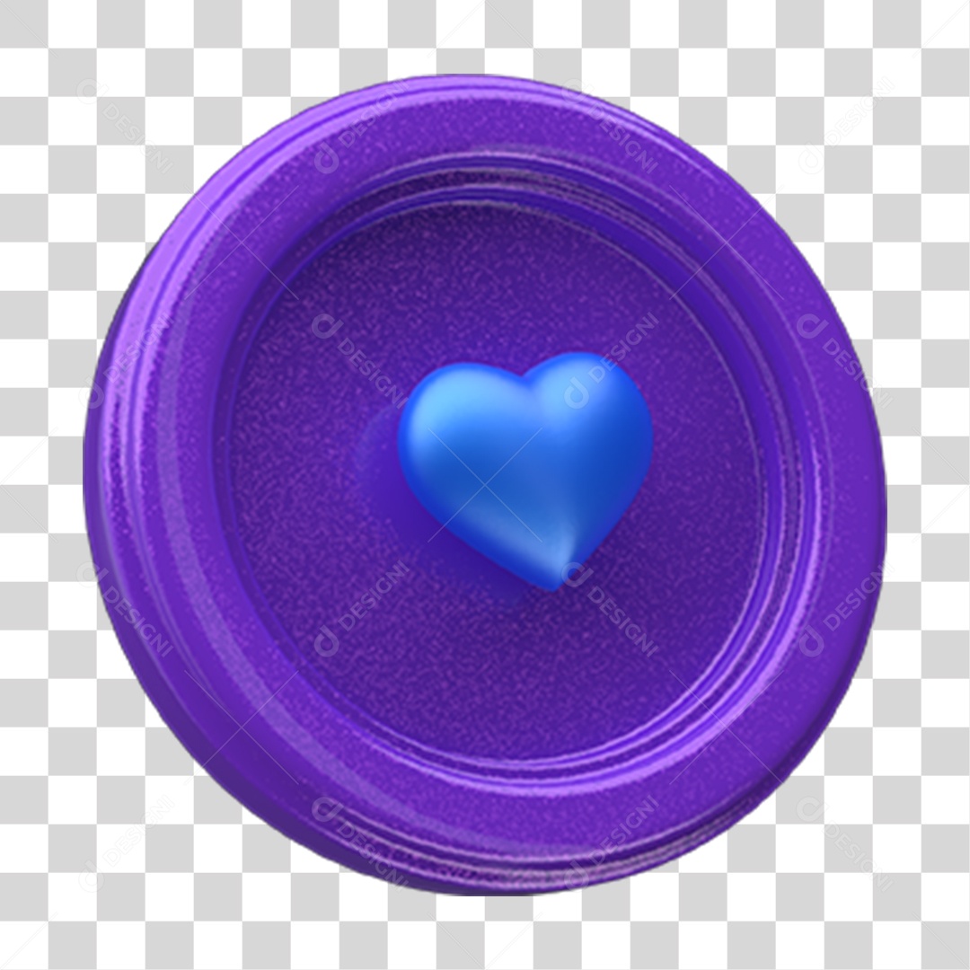 Ícone Coração Selo PNG Transparente