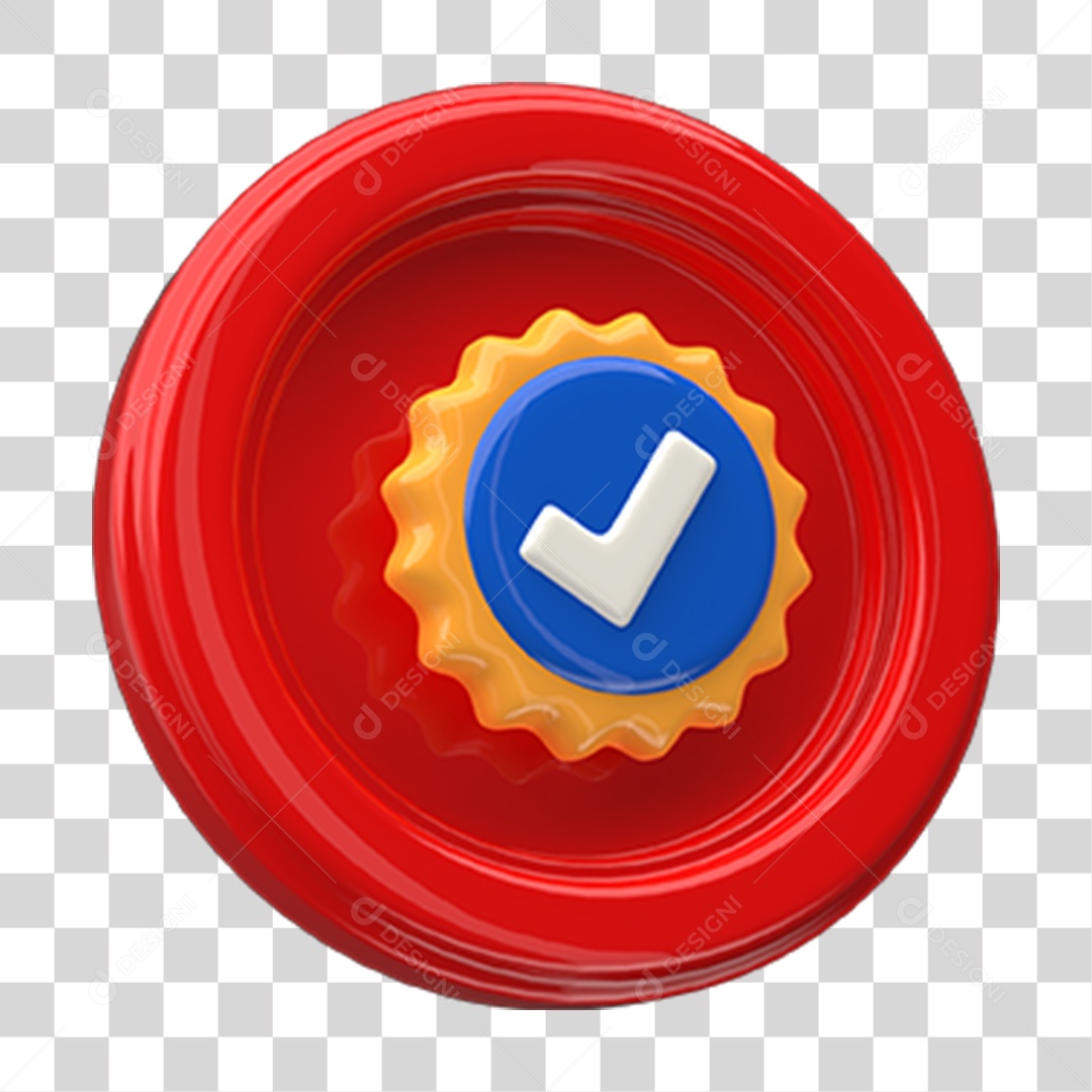 Ícone Confirmação Selo PNG Transparente