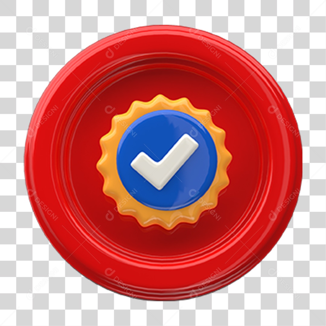 Ícone Confirmação Selo PNG Transparente