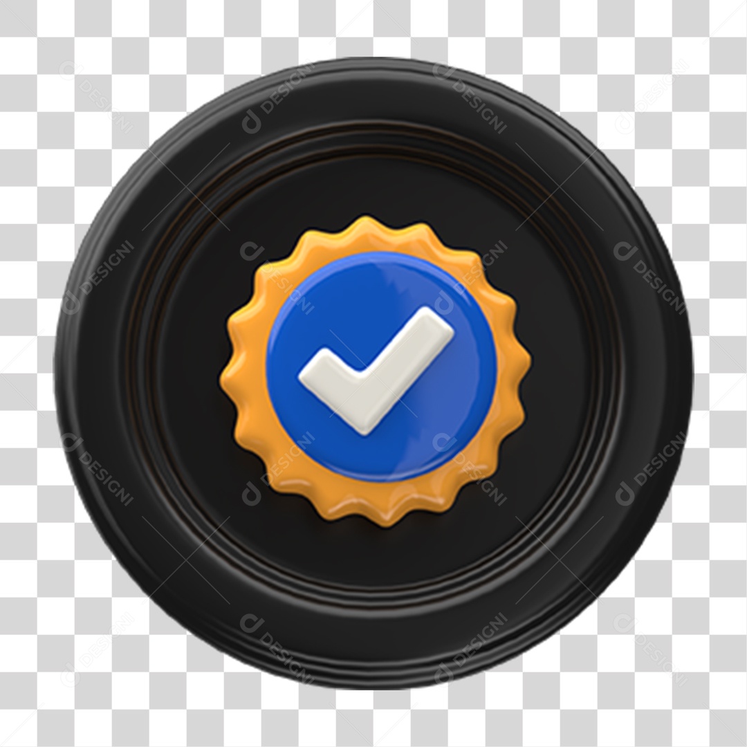 Ícone Confirmação Selo PNG Transparente