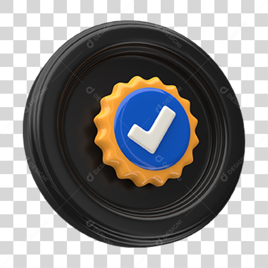 Ícone Confirmação Selo PNG Transparente