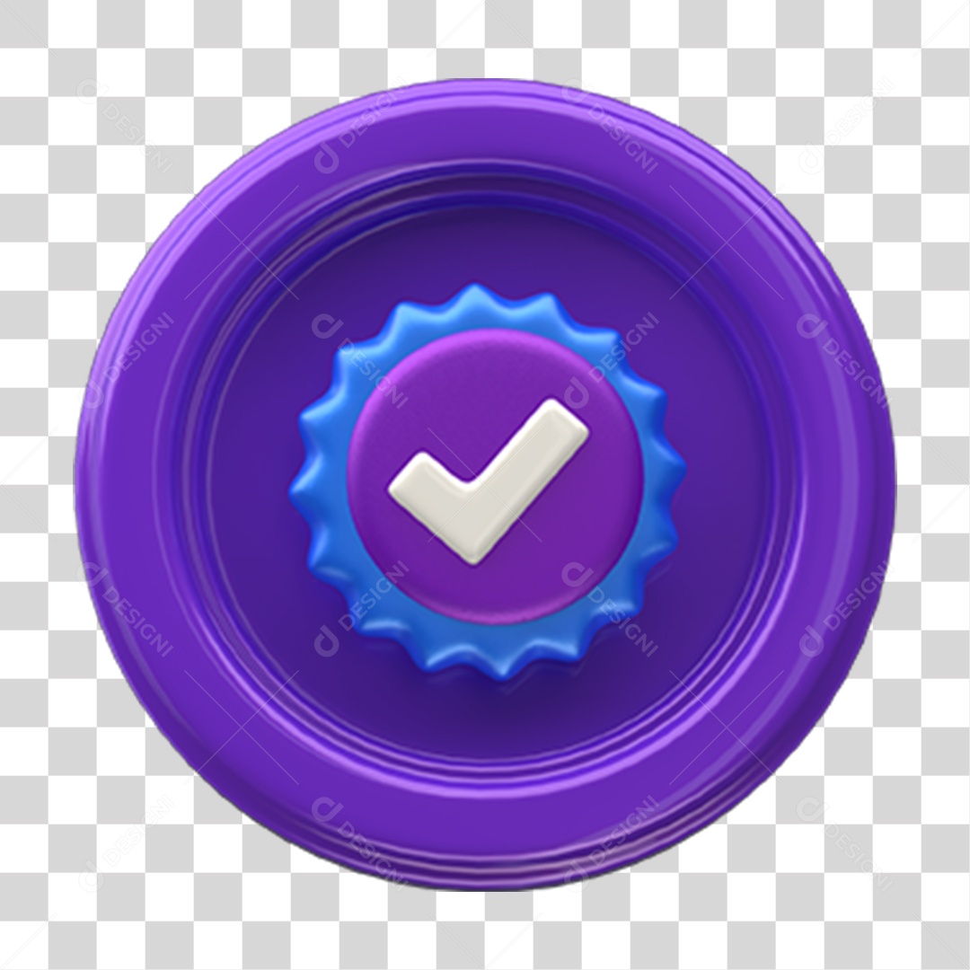 Ícone Confirmação Selo PNG Transparente