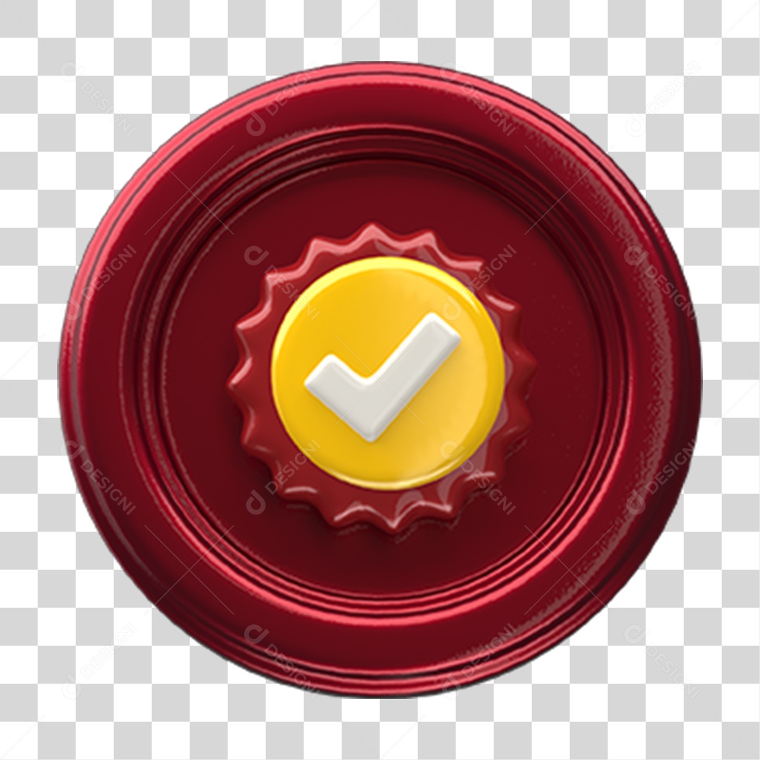Ícone Confirmação Selo PNG Transparente