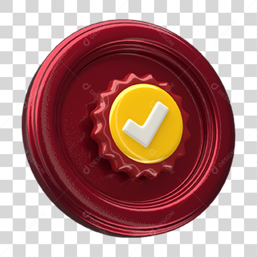 Ícone Confirmação Selo PNG Transparente