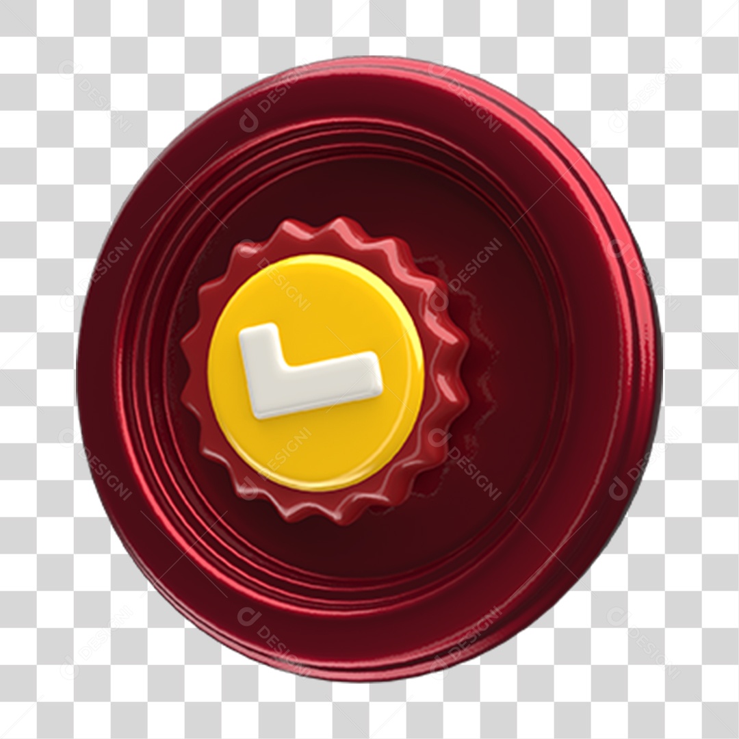 Ícone Confirmação Selo PNG Transparente