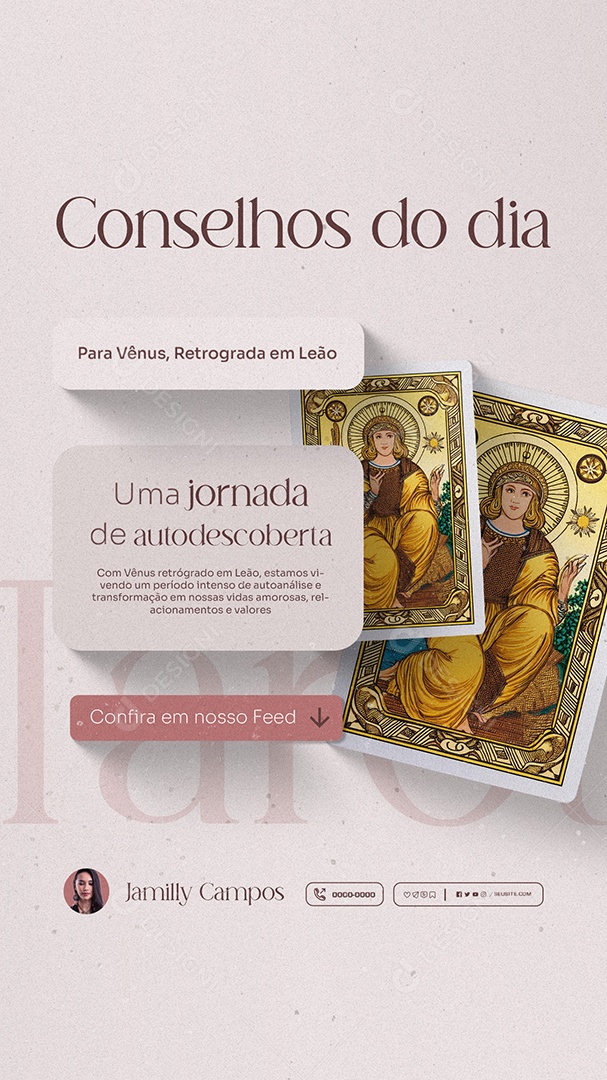 Story Taróloga Conselhos do Dia Social Media PSD Editável