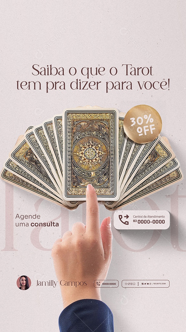 Story Taróloga Saiba o Que o Tarot Social Media PSD Editável