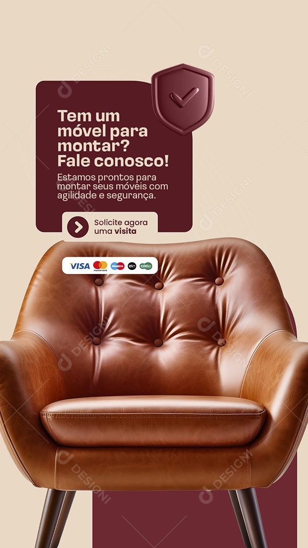 Story Montador de Móveis Tem um Móvel para Montar Social Media PSD Editável