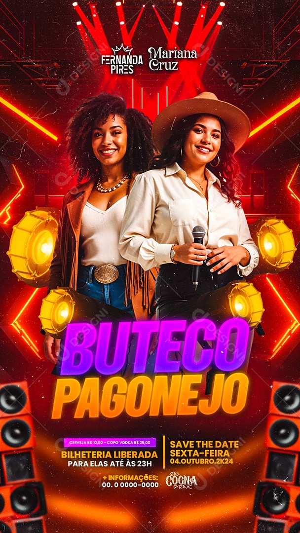 Story Flyer Buteco Pagonejo Social Media PSD Editável