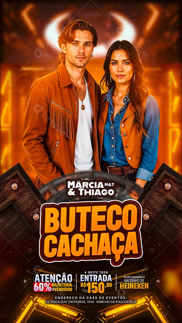 Story Flyer Buteco Cachaça Social Media PSD Editável