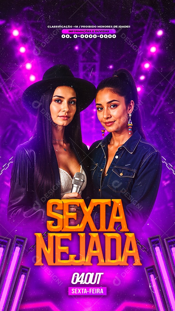 Story Flyer Sextanejada Social Media PSD Editável