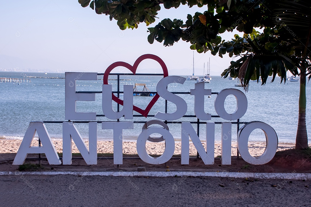 Placa da cidade eu amo Santo Antonio de Lisboa