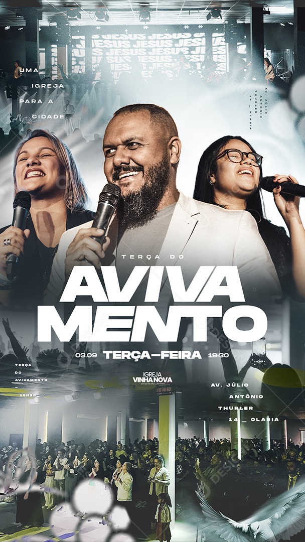 Story Flyer Gospel Avivamento Social Media PSD Editável