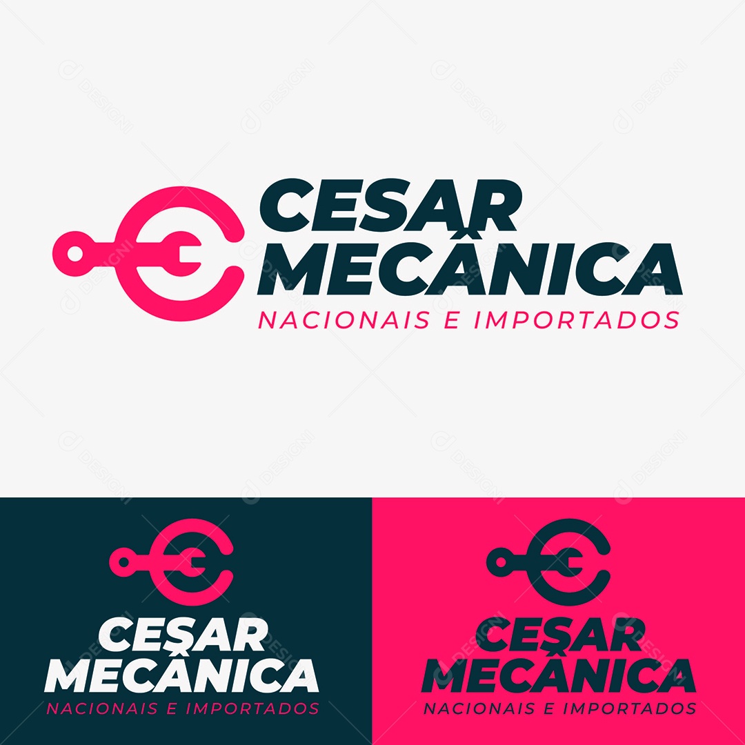 Modelo de Logo Cesar Mecânica EPS Editável