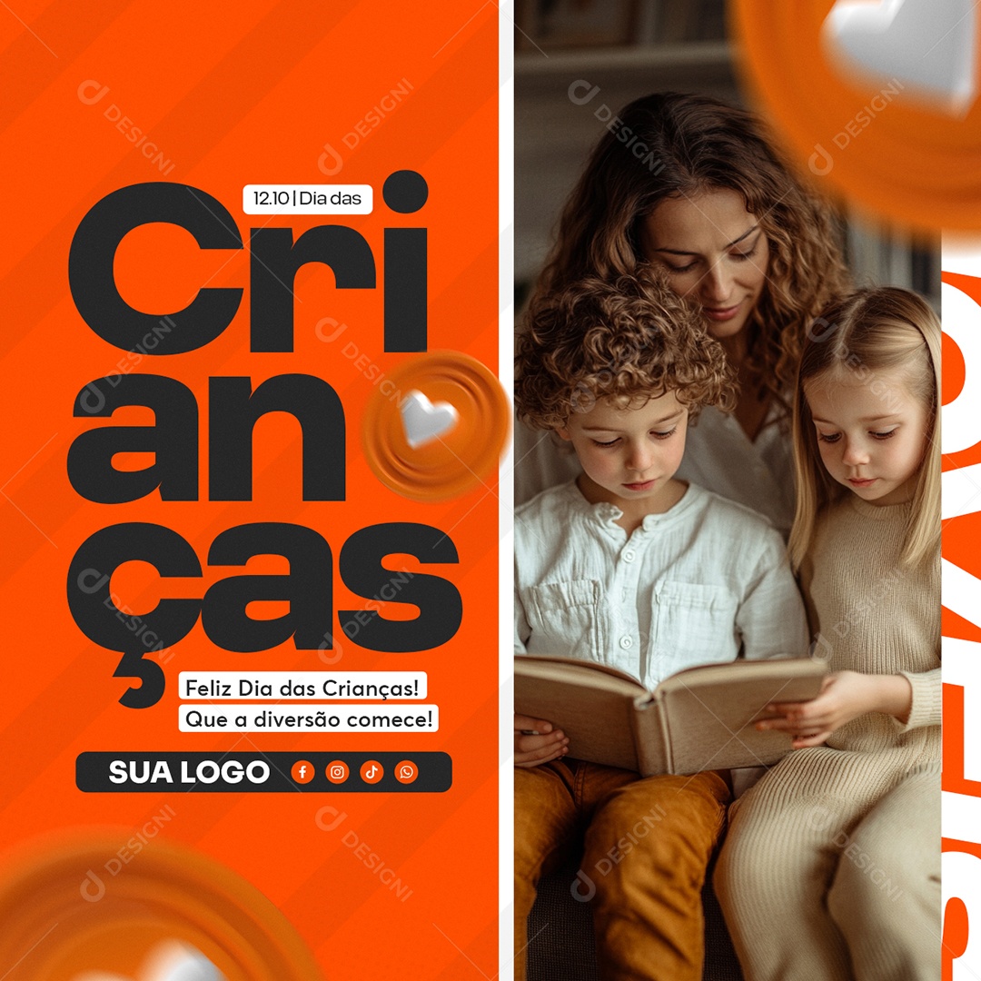 Feliz Dia das Crianças 12 de Outubro Social Media PSD Editável