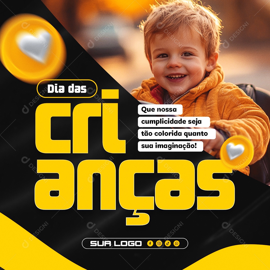 Social Media Dia das Crianças 12 de Outubro PSD Editável