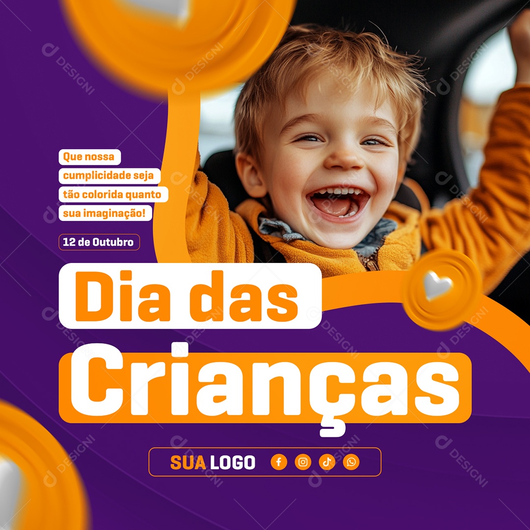 Dia das Crianças 12 de Outubro Social Media PSD Editável