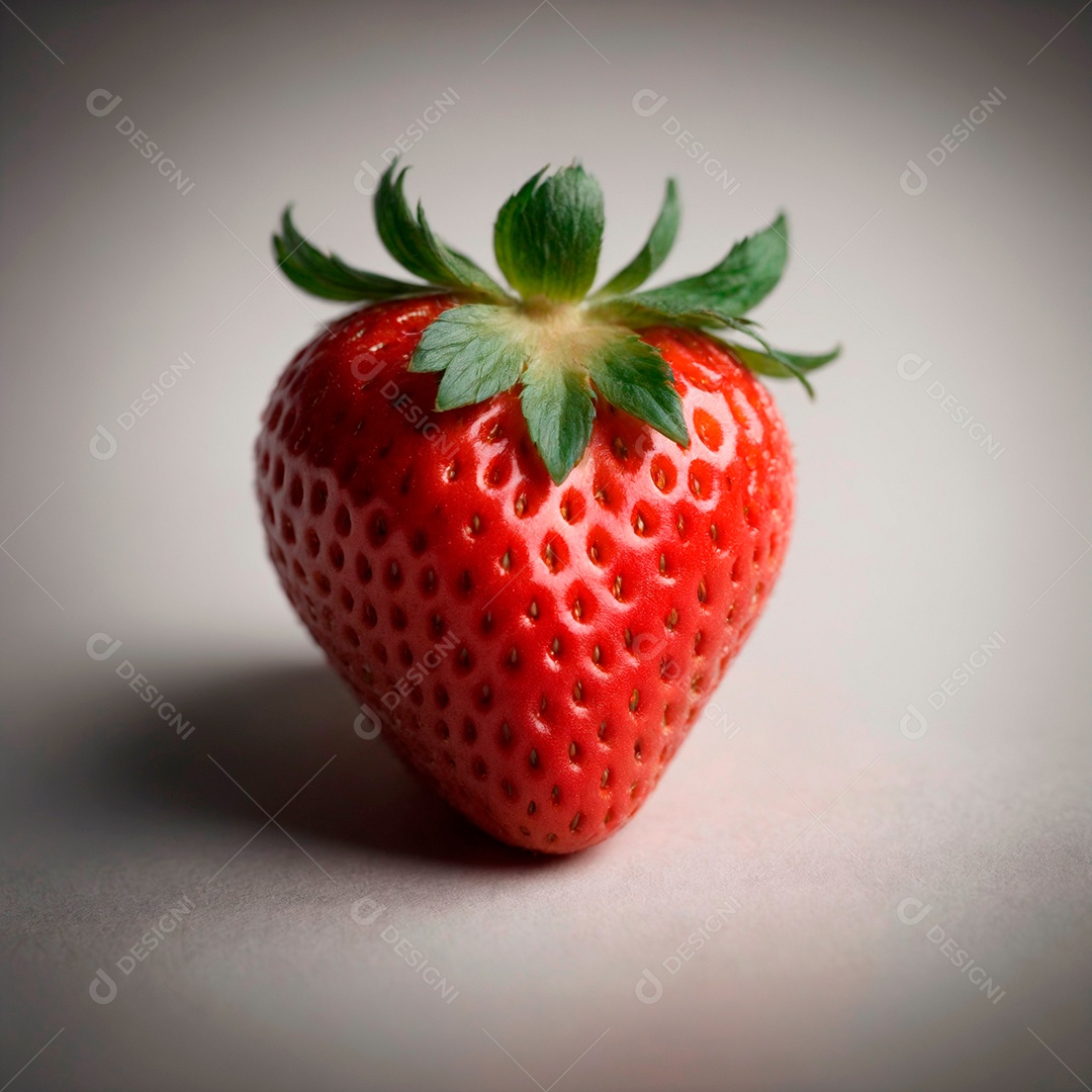 Lindo morango sobre fundo branco isolado.