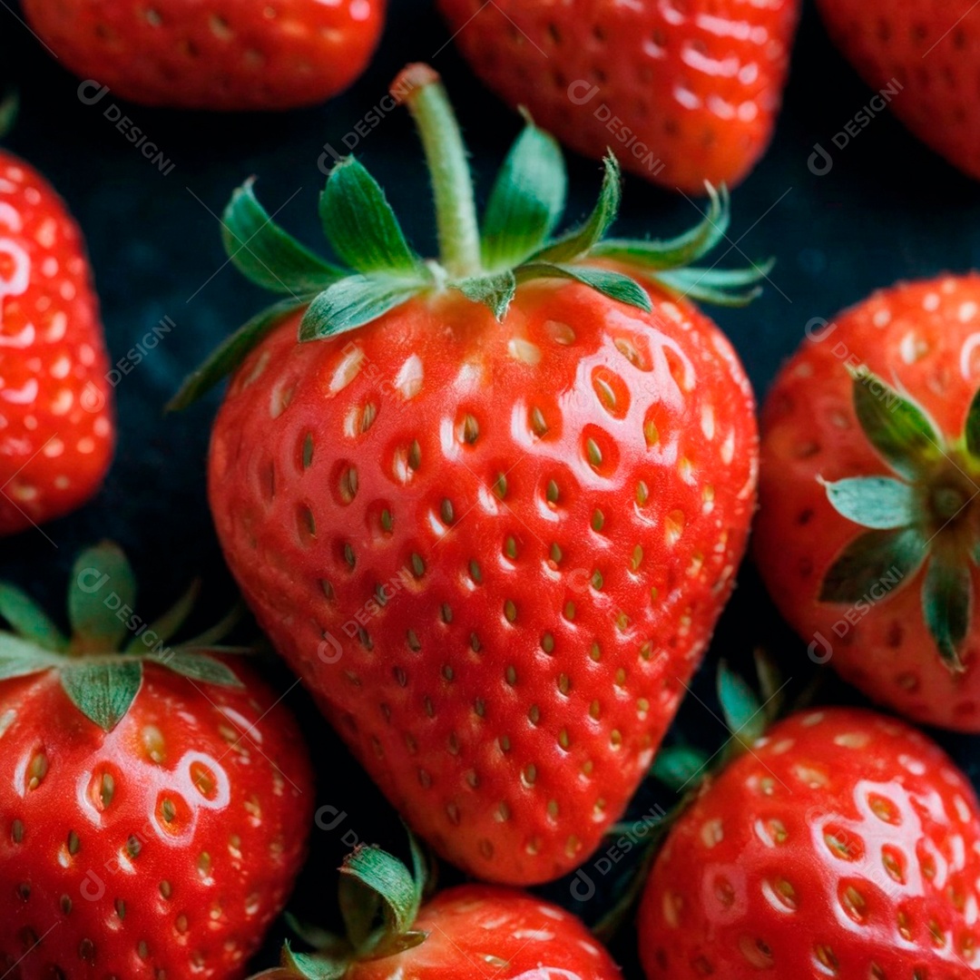 Lindos morangos sobre fundo isolado.