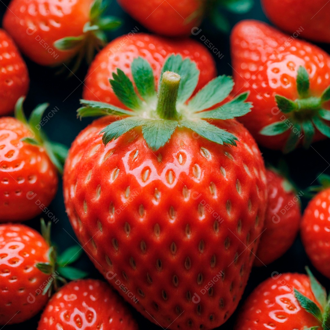 Lindos morangos sobre fundo isolado.