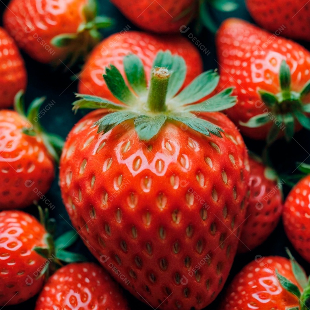 Lindos morangos sobre fundo isolado.