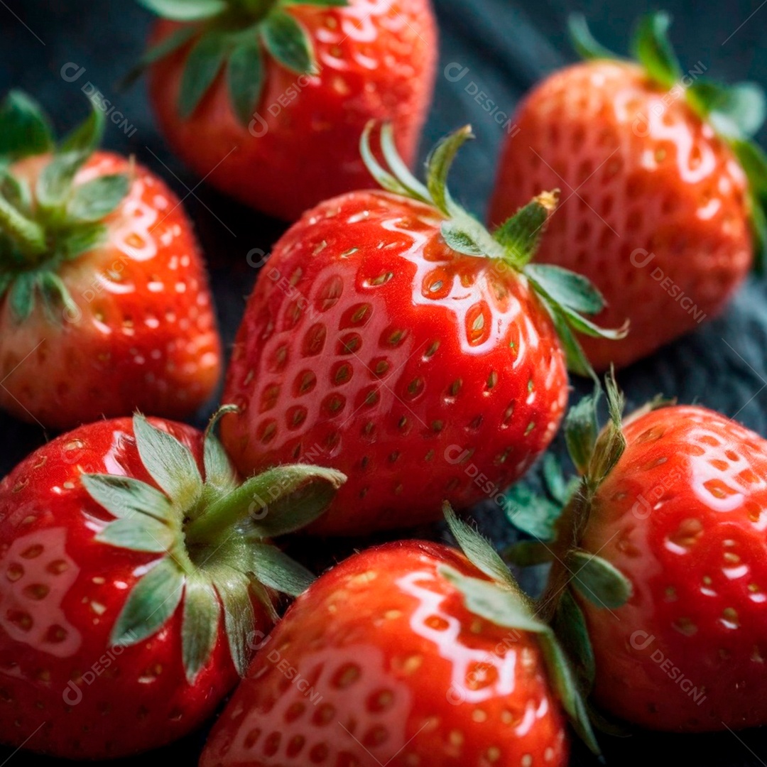 Lindos morangos sobre fundo isolado.