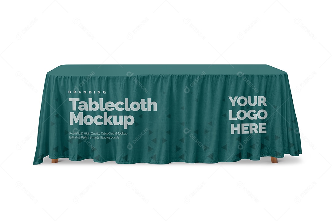 Mesa de Evento com Toalha Mockup PSD Editável