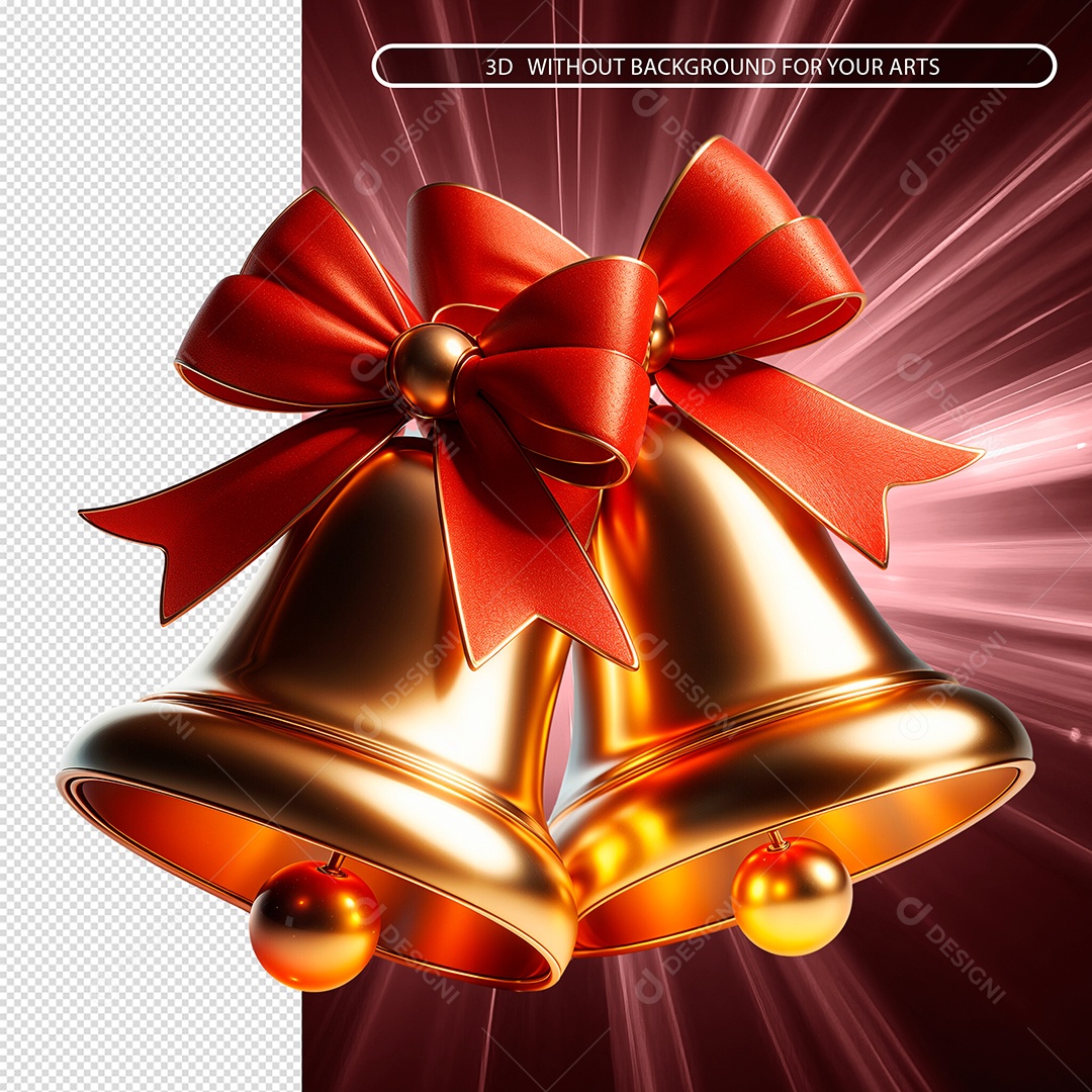 Sino Natalino Elemento 3D Para Composição PSD