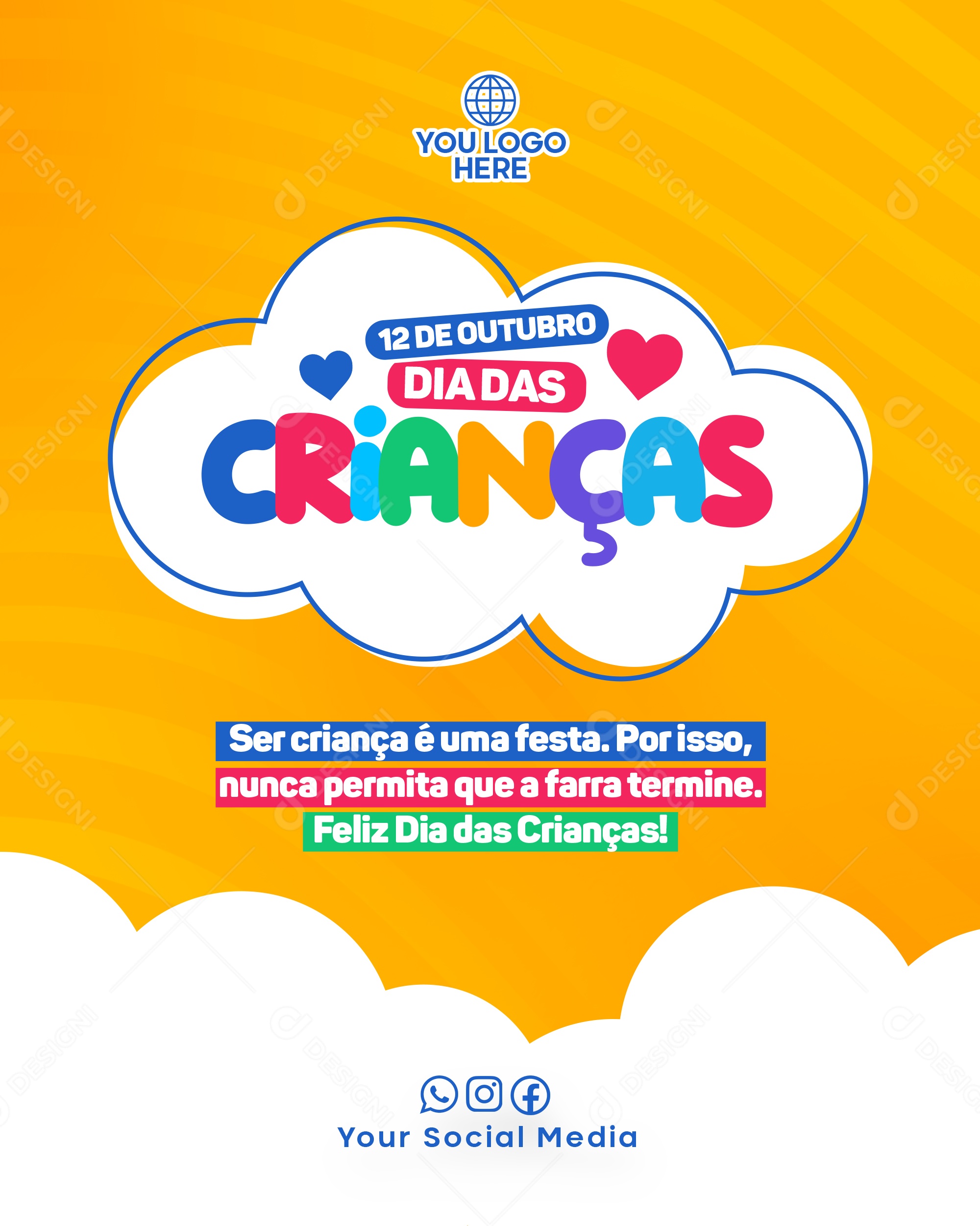 Dia das Crianças 12 de Outubro Social Media PSD Editável