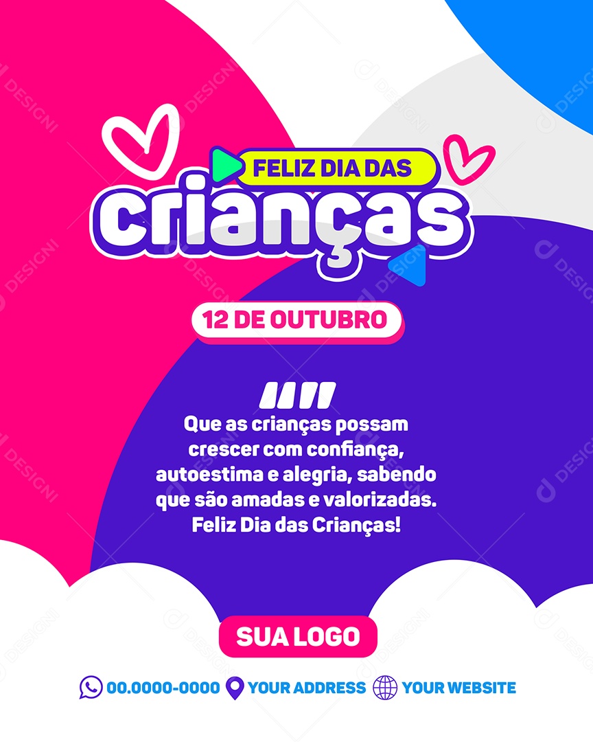 Feliz Dia das Crianças 12 de Outubro Social Media PSD Editável