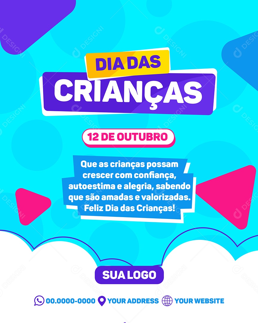 Dia das Crianças 12 de Outubro Social Media PSD Editável