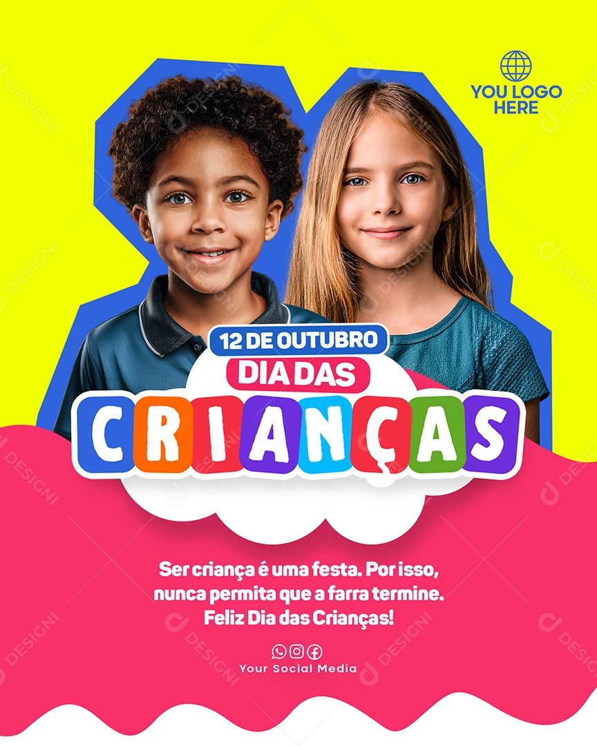 Dia das Crianças 12 de Outubro Social Media PSD Editável