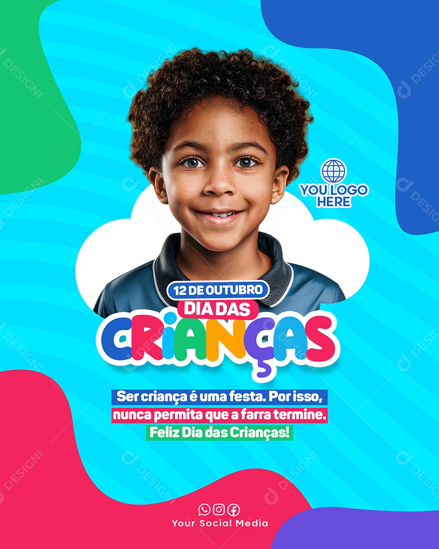Dia das Crianças 12 de Outubro Social Media PSD Editável