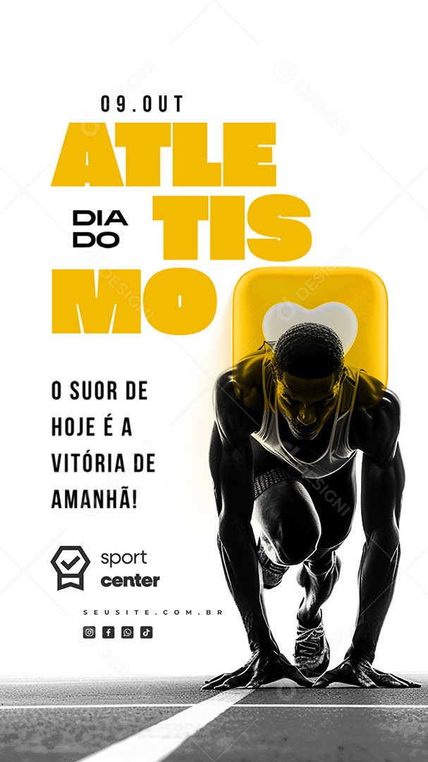 Story Dia do Atletismo 09 de Outubro Social Media PSD Editável