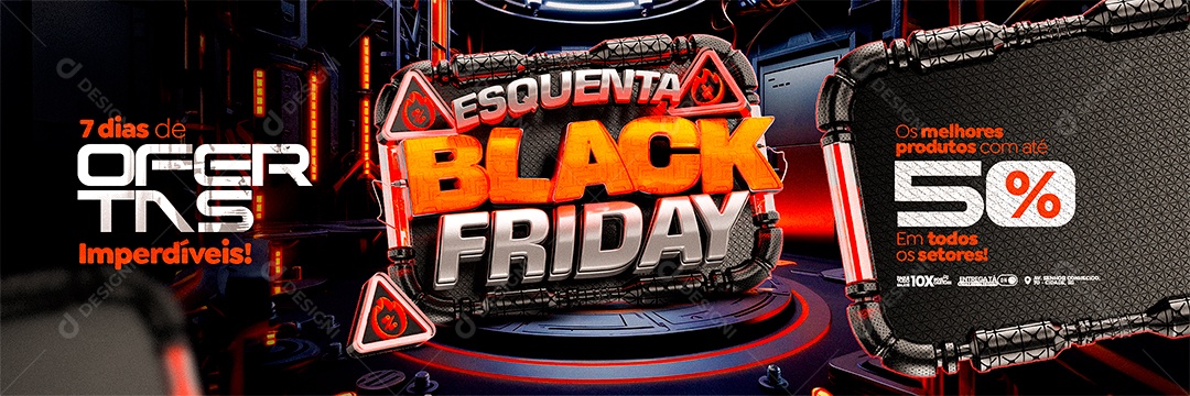 Banner Esquenta Black Friday Social Media PSD Editável