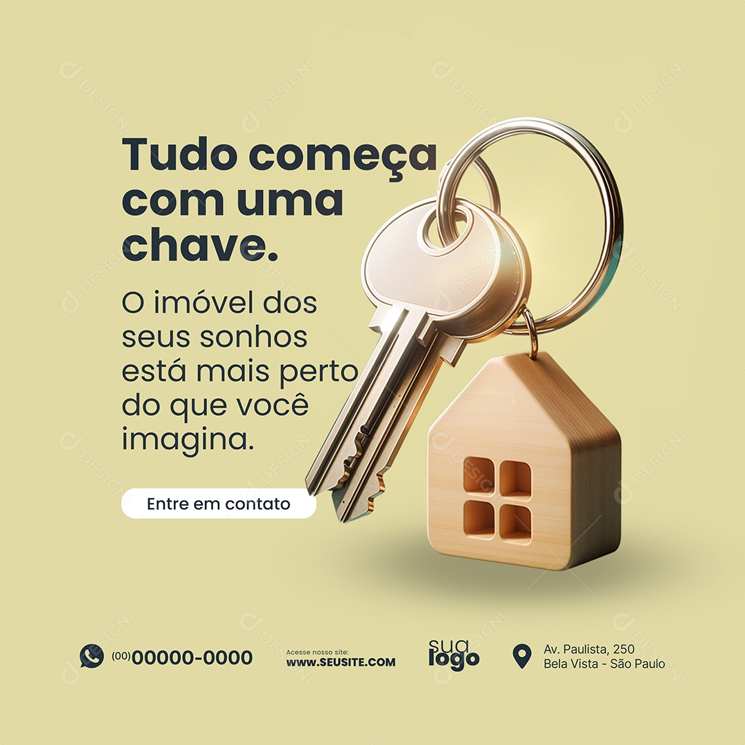 Imobiliária Social Media PSD Editável