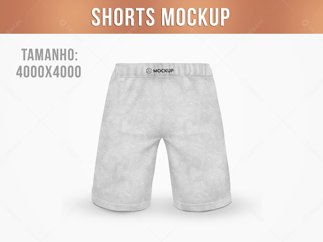 Shorts Bermuda Mockup PSD Editável