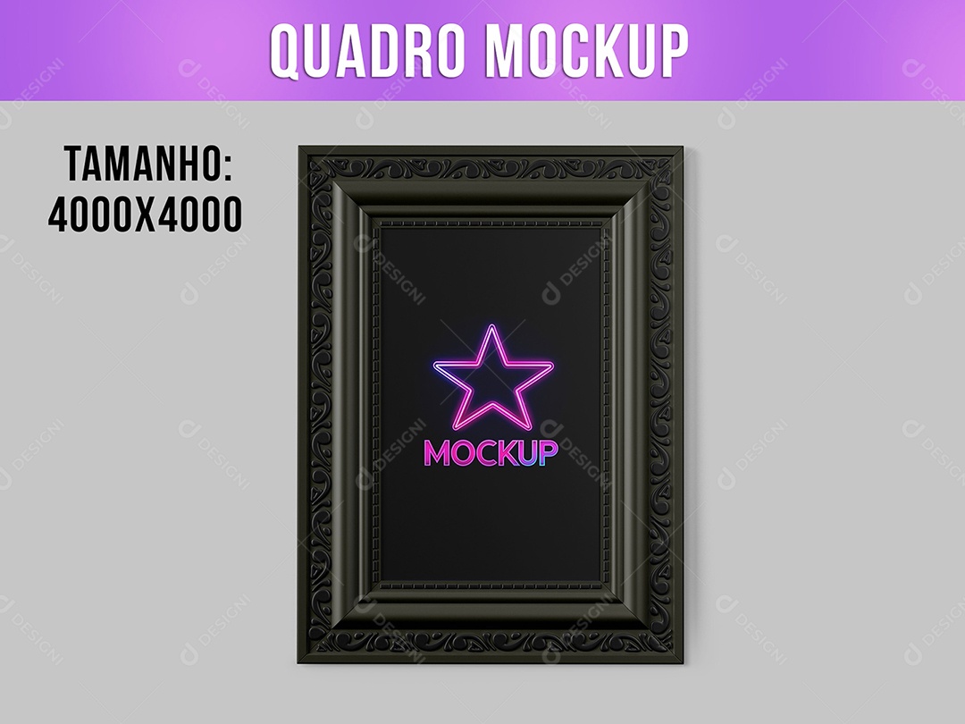 Quadro zParede Moldura Mockup PSD Editável