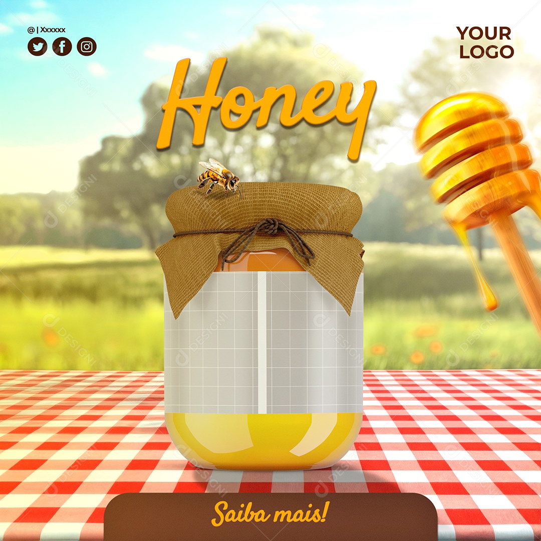 Post Pote de Mel Social Media Mockup PSD Editável