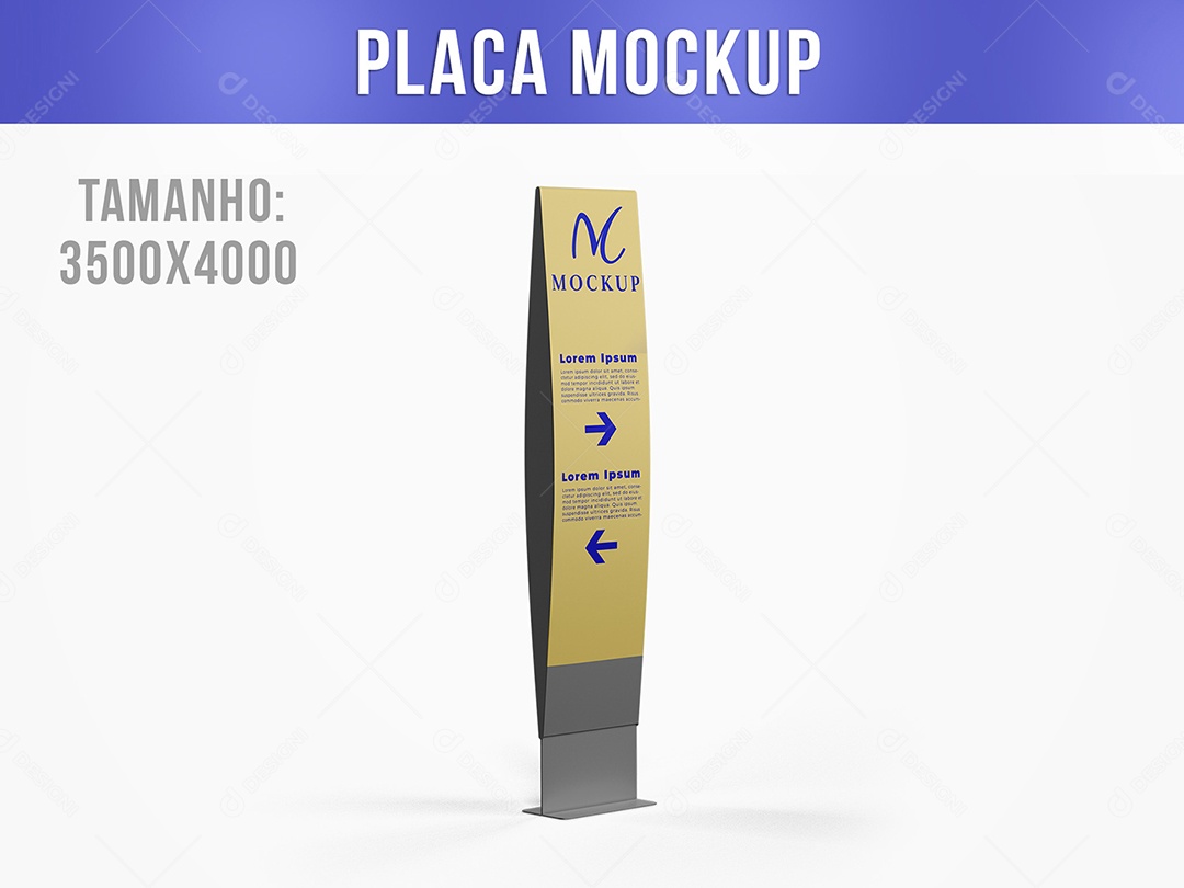 Placa Mockup PSD Editável